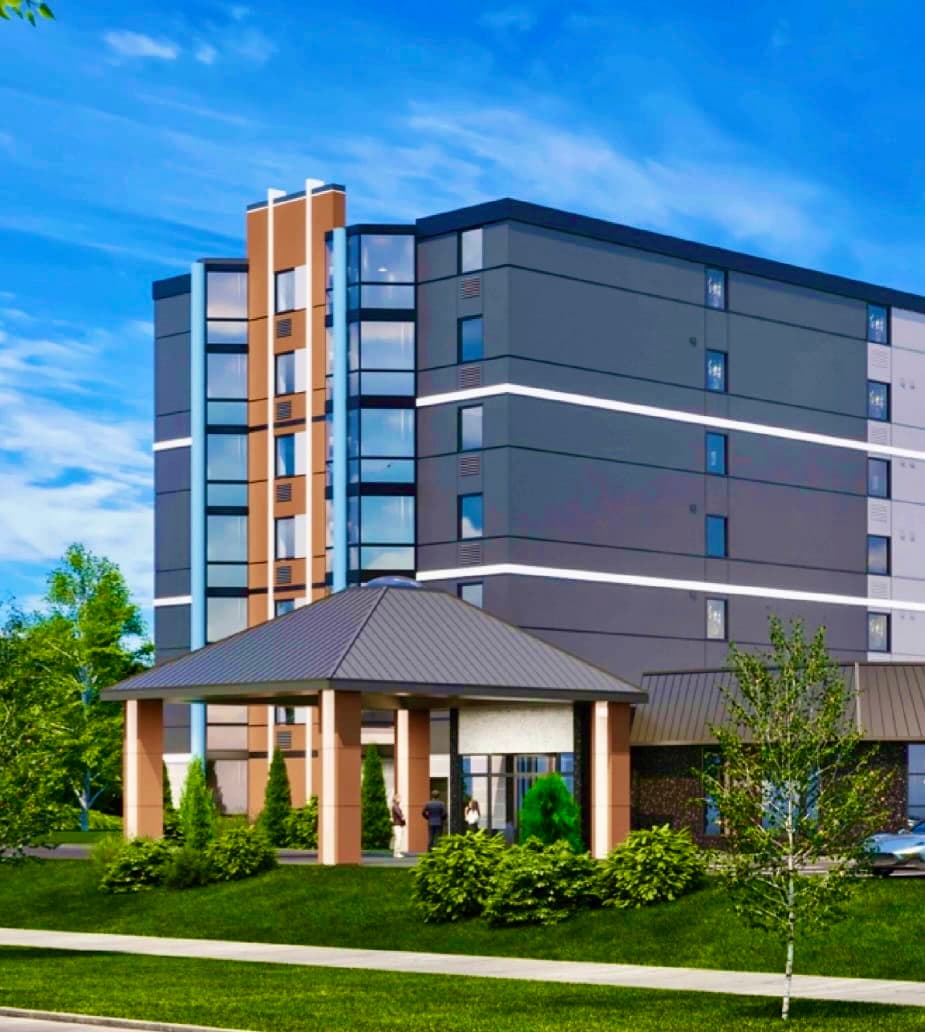 Quality Inn, Sault Ste. Marie — The approved scheme, as rendered before work started